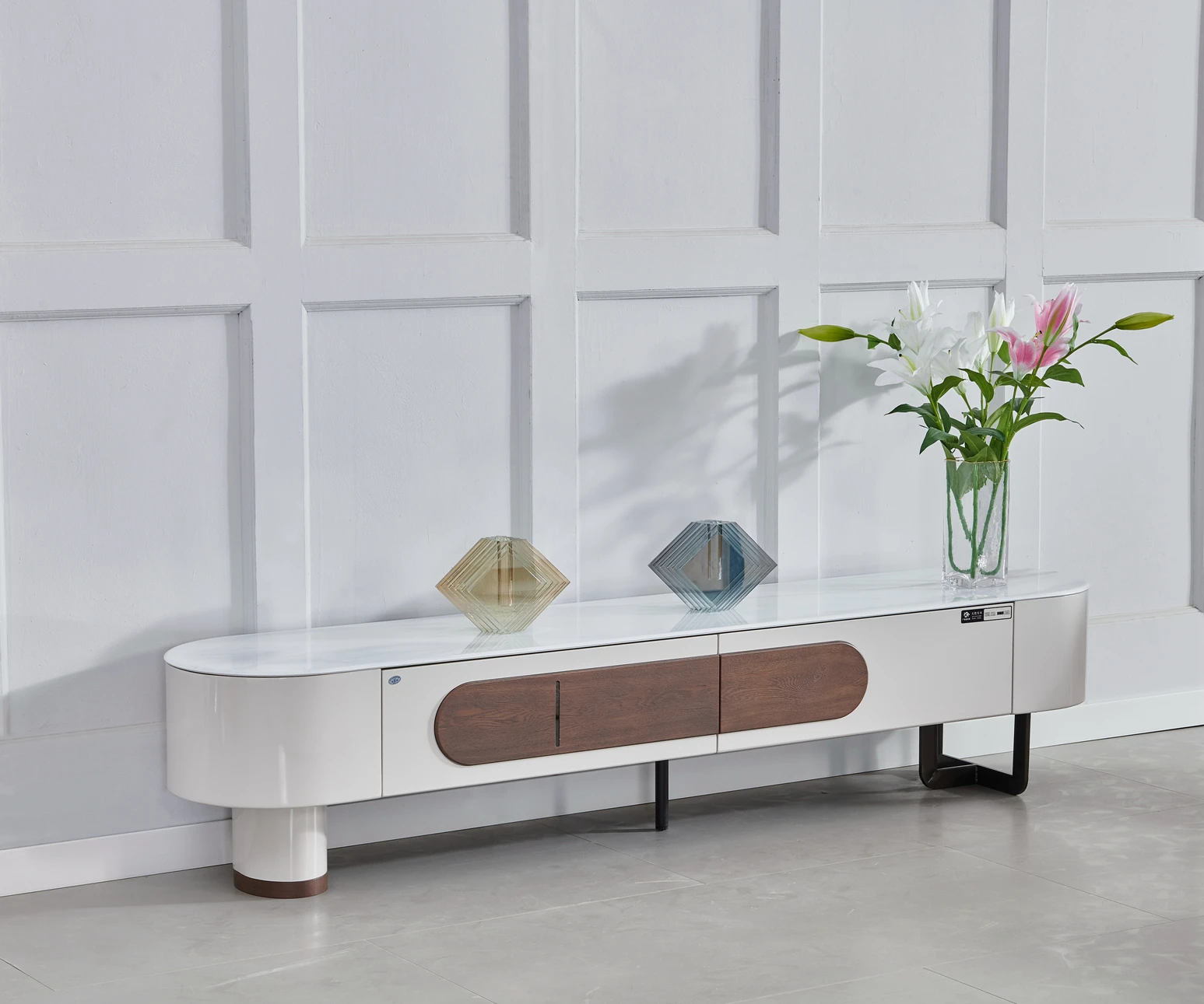 Heavy Duty Mobile Modern Classic Decoration Tv Stand Ability to Hold Tvs Fro Price of 85 Inch Luxury