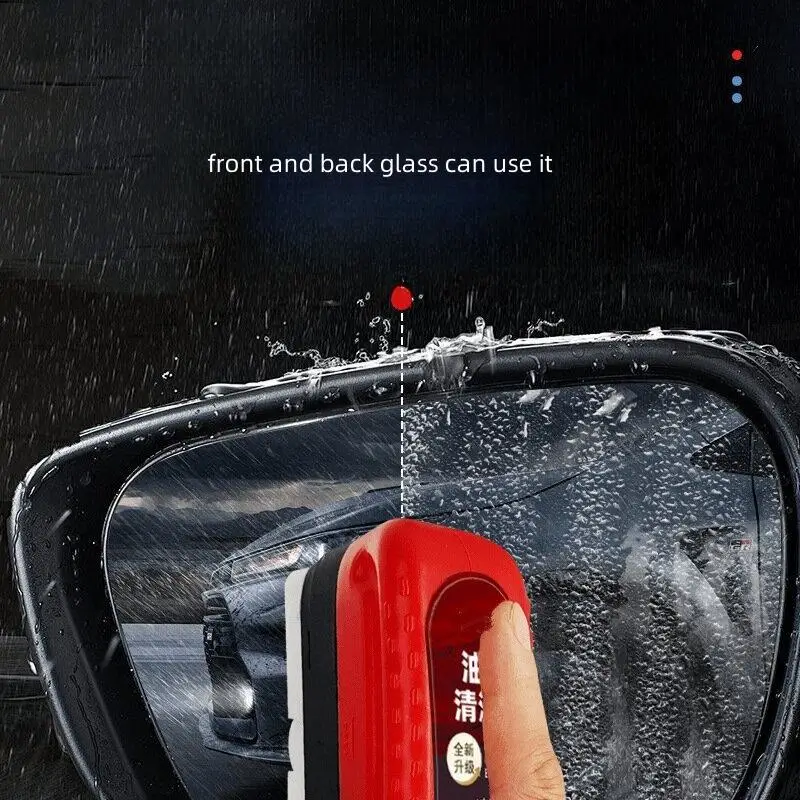 Auto glass oil film remover Powerful front inside windshield oil film stain removal glass oil film cleaning brush