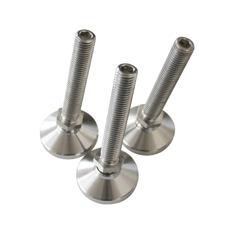 M10-M30 Thread Heavy Duty Leveling Feet Mounts Stainless Steel 304 Adjustable Foot Cups Screw M16*100