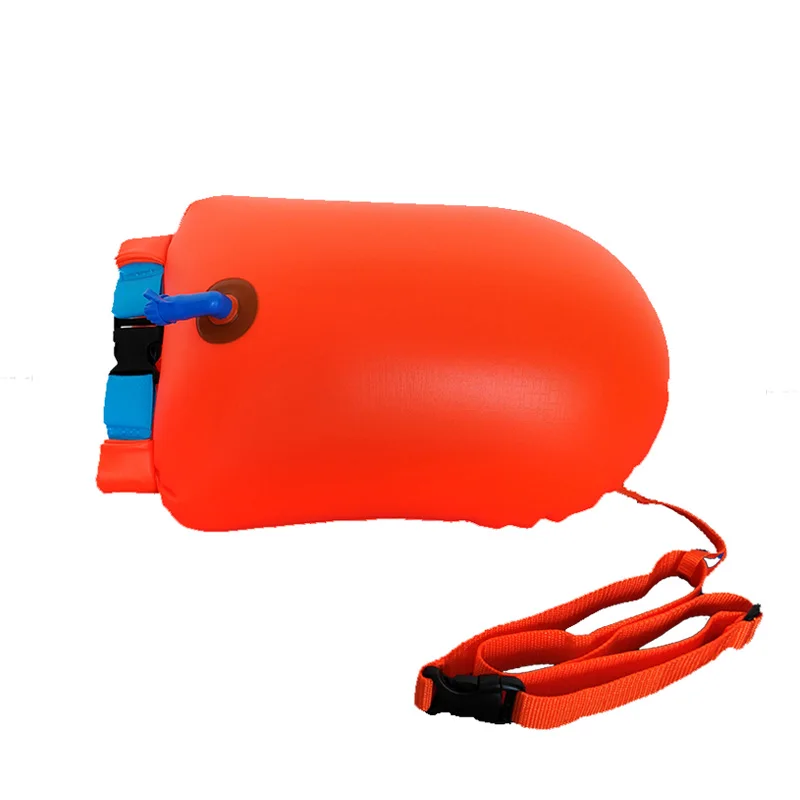Swim Buoy Bag Mini safety buoy Ultralight Bubble Tow Float and Dry Bag for Open Water Swimming