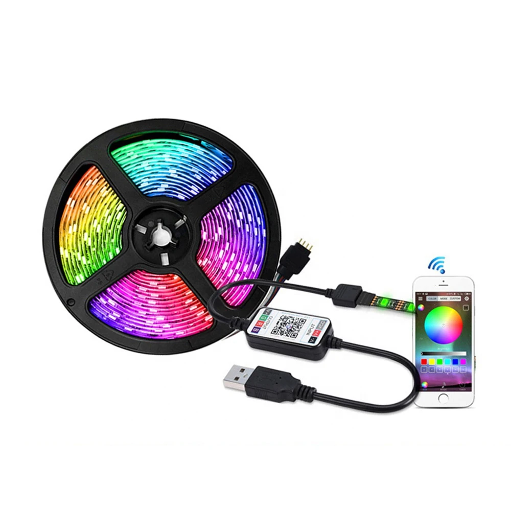 Christmas Decoration Background 1m 3m 4m 5m App Control 5050 Rgb Back Lights 2m Backlight 5v Usb Tv Led Strip