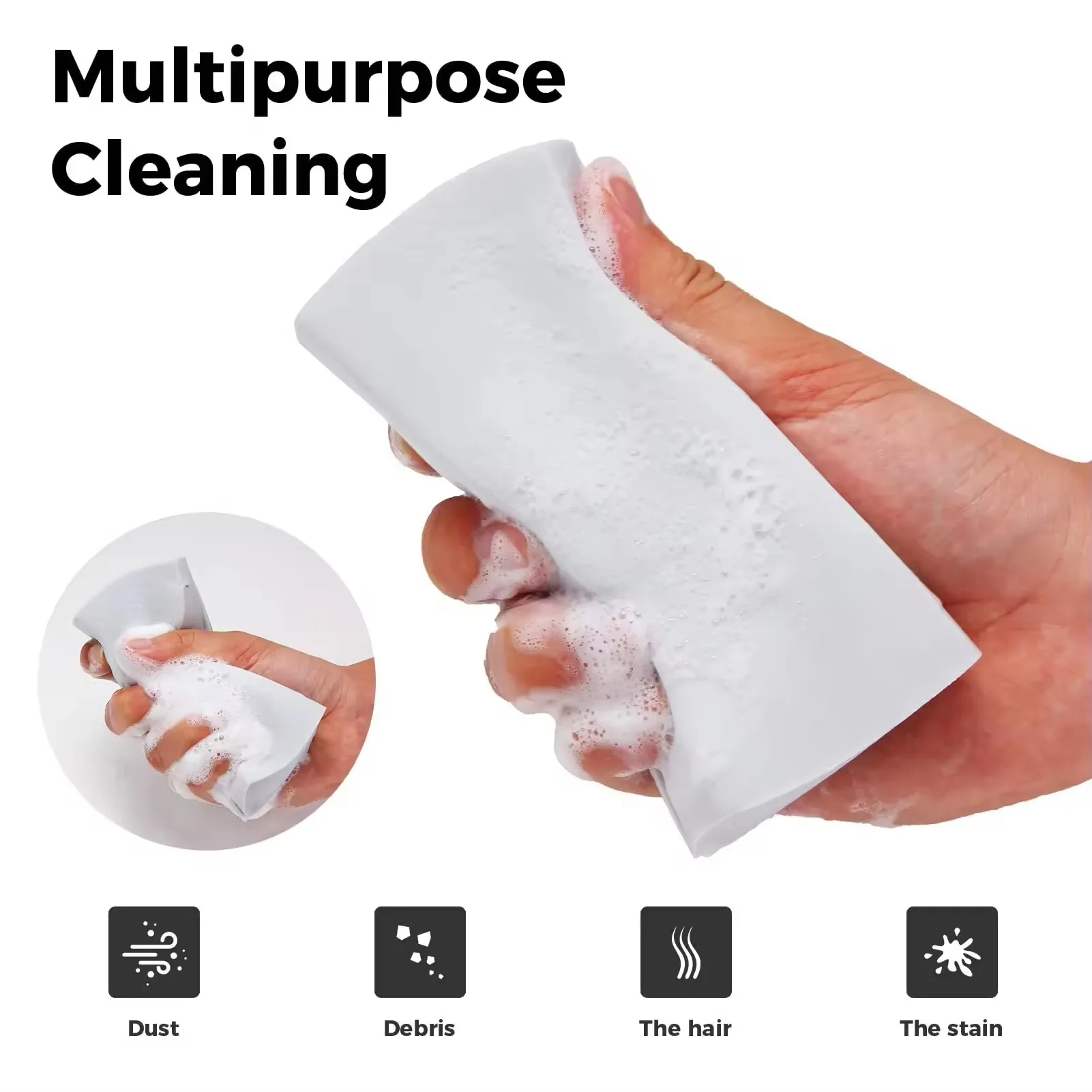 Multiple Function Reusable Cleaning PVA Sponge High Quality Eco-friendly Dirt Removing Washing Sponge