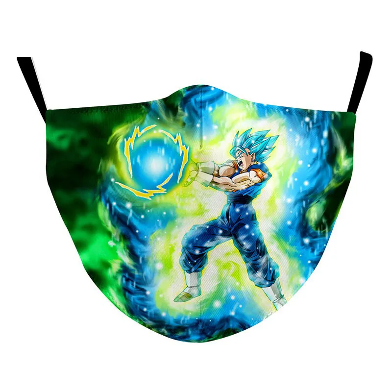 Dragon Ball Anime Digital Printing Maskes Washed Cotton Cosplay Personalized Custom Dust-proof Smoke Outdoor 3D Maskes