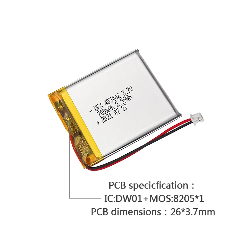Li-ion Cell Manufacturer Wholesale Bluetooth Earphone Battery UFX 403442 700mAh 3.7V Mini Rechargeable Battery