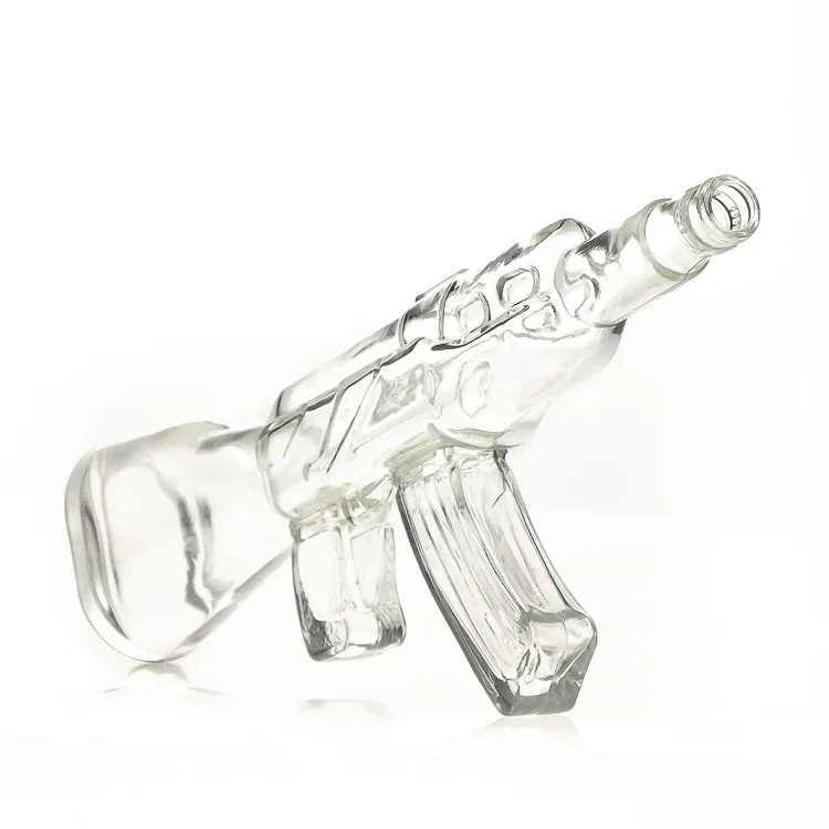 Wholesale 800ml Ak47 Gun Shape Wine Bottle Whisky Bottle For Cork