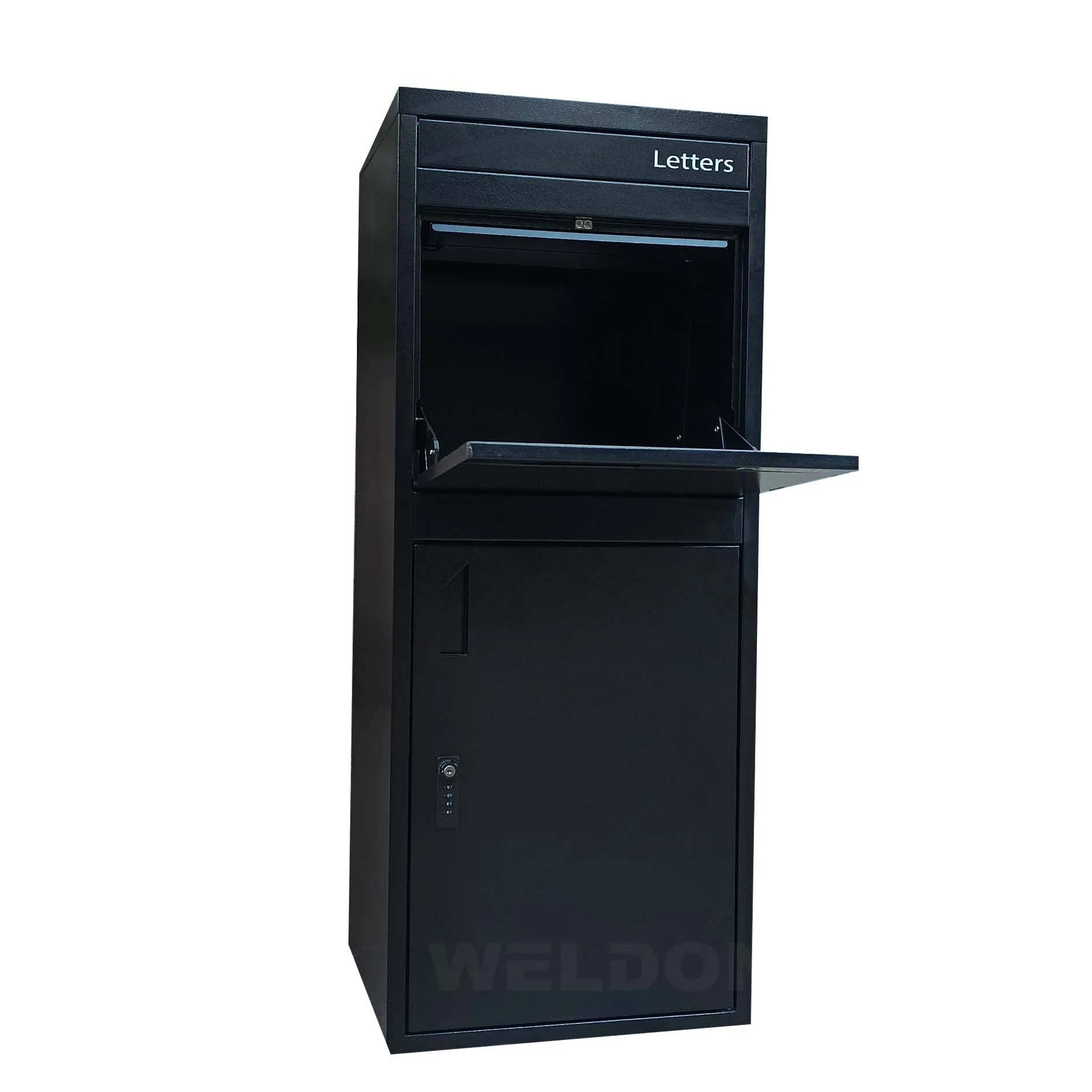 Outdoor Modern Freestanding Smart Security Residential Metal Parcel Box Postbox Mailbox