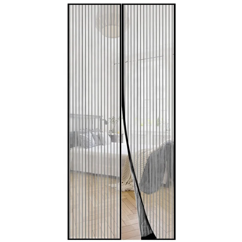Wholesale magnetic soft screen door mosquito screen curtain mesh