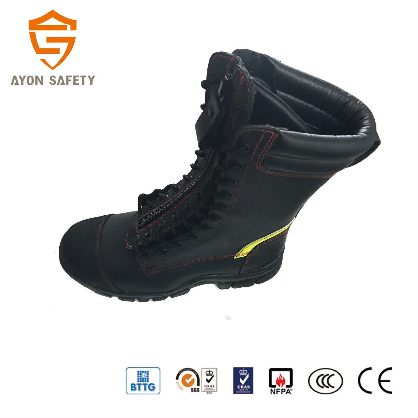 heat resistant boots leather firefighting boots for fireman
