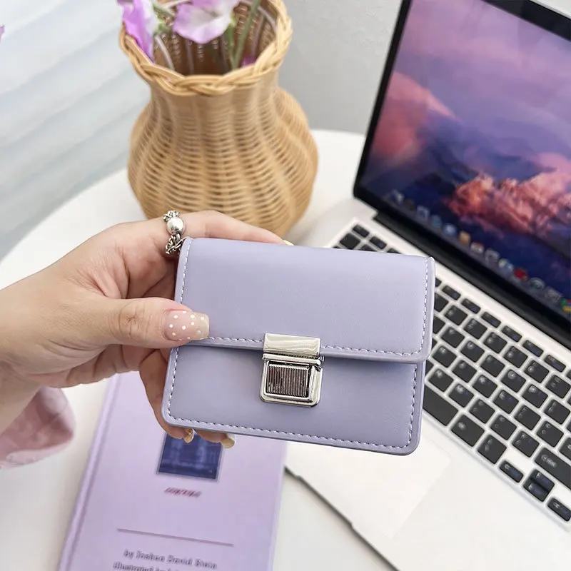 Wallets For Women Fashion PU Leather  Small Wallet Kawaii Cute Card Holder Multi-card Slot Coin Purses