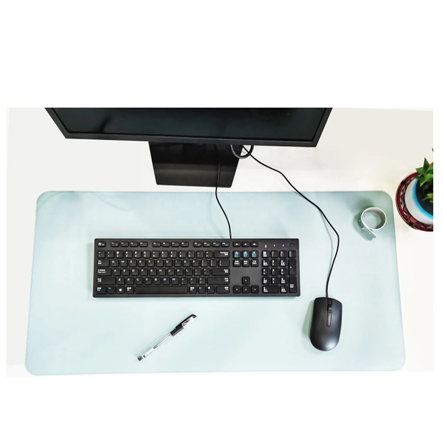 Factory cheap price wholesale computer gaming leather desk mat double sided waterproof mouse pad 80cm PU large mousepad