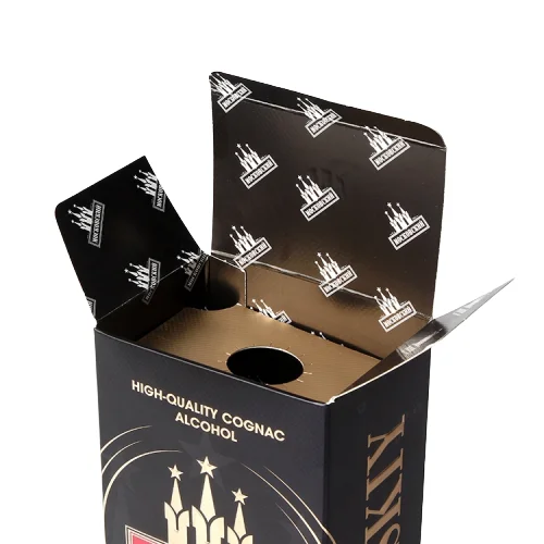 Custom Printing Logo Luxury Gift Box Black Gold Logo Wine Bottle Packaging Paper Boxes