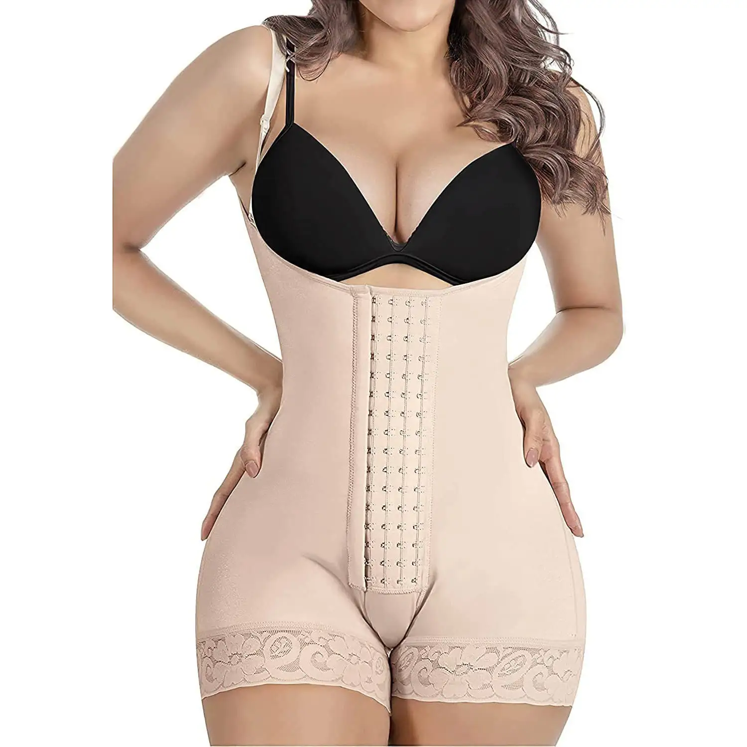 Pengxing Women girdle 4 Hook girdles Post-Operatorias Colombian Lipo Compression Girdles Abdomen Hip Shaping Bodysuit