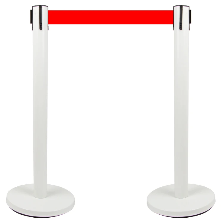 Portable Safety Belt Post Hotel Equipment Retractable Queue Crowd Control Barrier Stanchion Post
