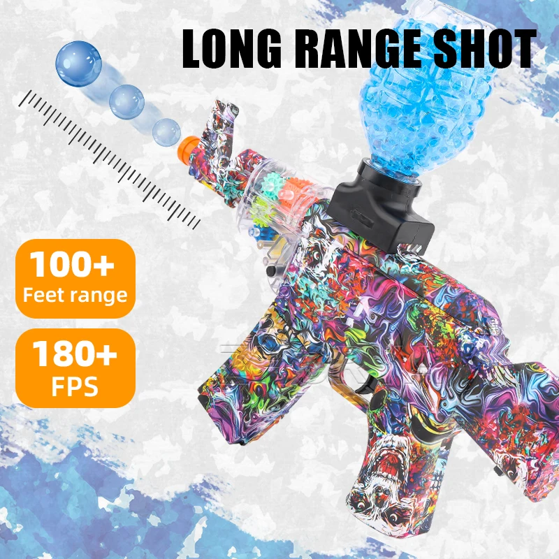 Zhorya Water Gel Pistola Toys Gun Soft Bullets Shell Ejection For Adults Boys AKM47 splatter ball Water gel Beads toy guns