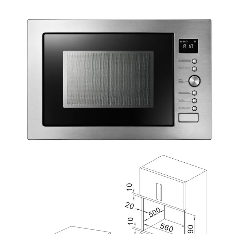 34L 3 в 1 Встроенная микроволновая печь с грилем и конвекцией