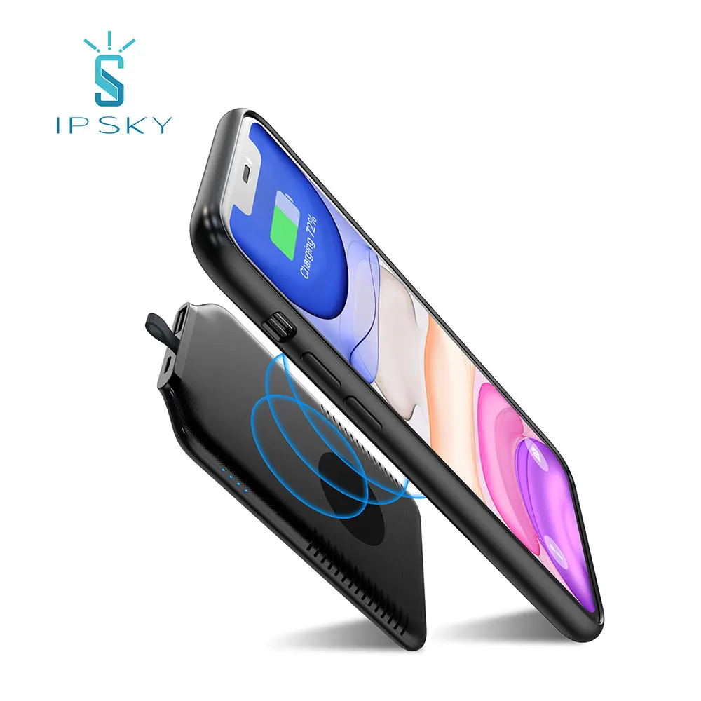  IPSKY Новые поступления магнитный мини портативный внешний аккумулятор 4000 мАч 5000 беспроводные банки питания для iphone