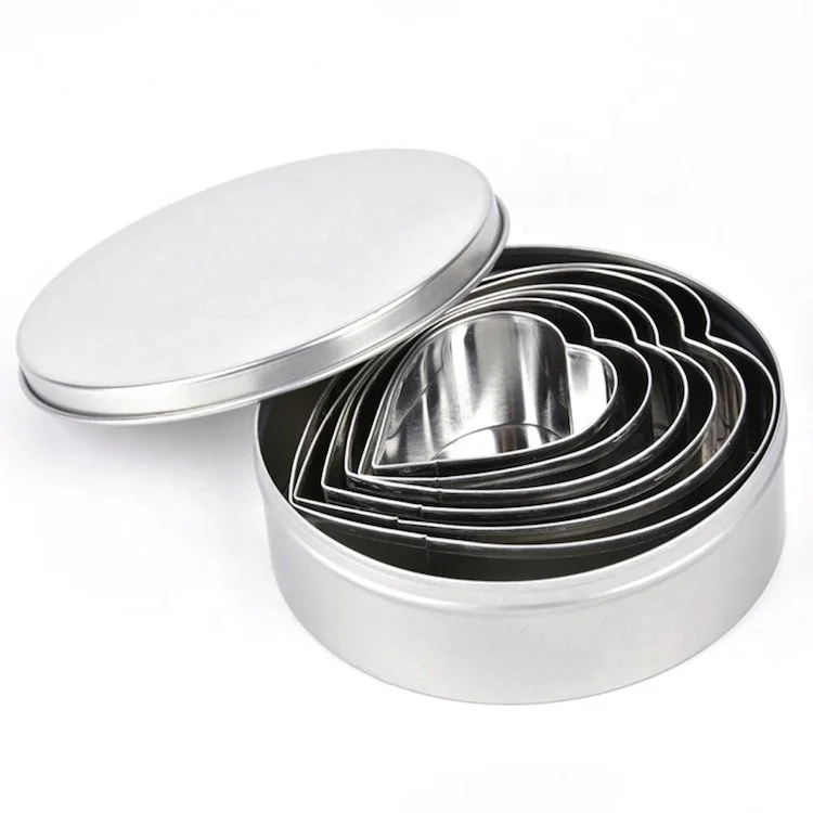 
Stainless Steel Heart Shaped Cookie Cutter Set 6pcs SW-BS155D 
