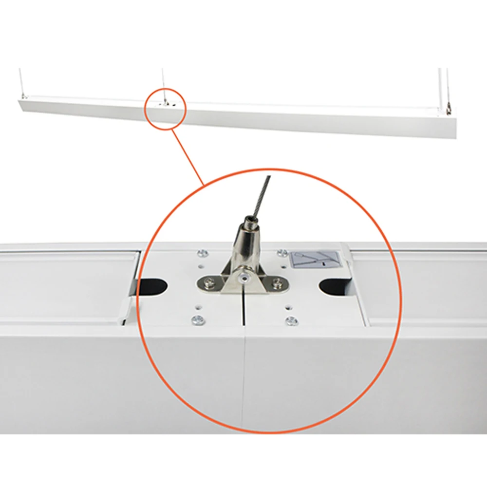 High Efficiency Single/double emission hanging luminaire complete 20W 40W 50W 70W 100W LED linear light