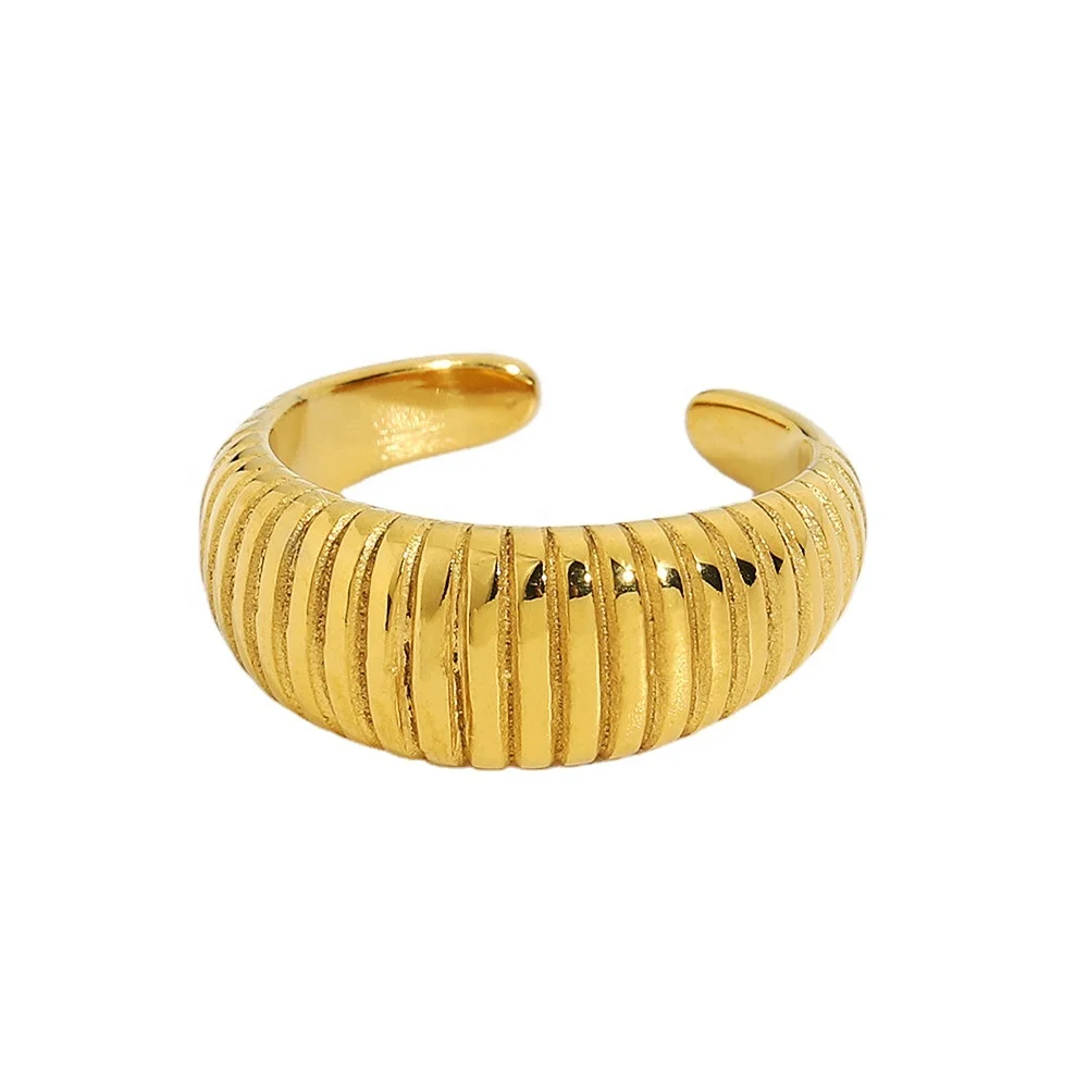 New Arrival YINSAKI 925 Sterling Silver Adjustable Band Ring 14K Gold Vermeil 18K Gold Plated Signet Ring Croissant Ring