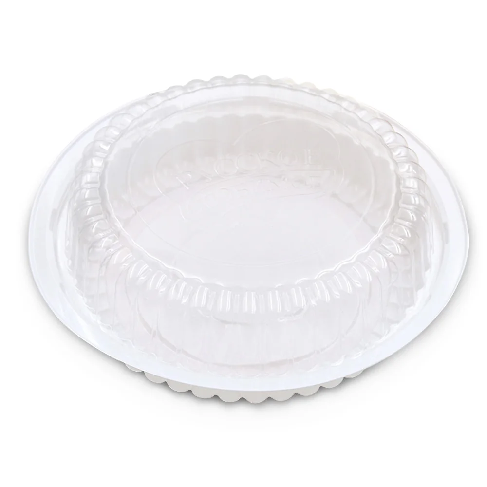 White Round Cake Box Custom Wholesale Factory Price PET Bulk Recyclable Plastic Food  Disposable Embossing 160*60 Mm