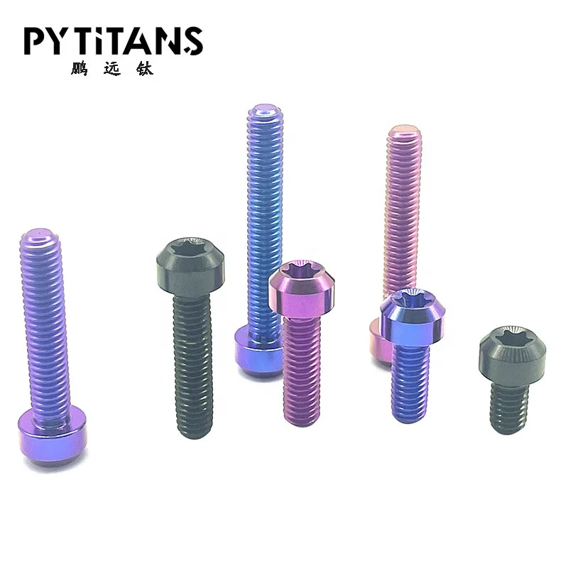 M8 Torx Socket Cap Head Gr5 Titanium Bolts Screws Titanium Fasteners Titanium Bolts Motorcycle Accessories by PYTITANS