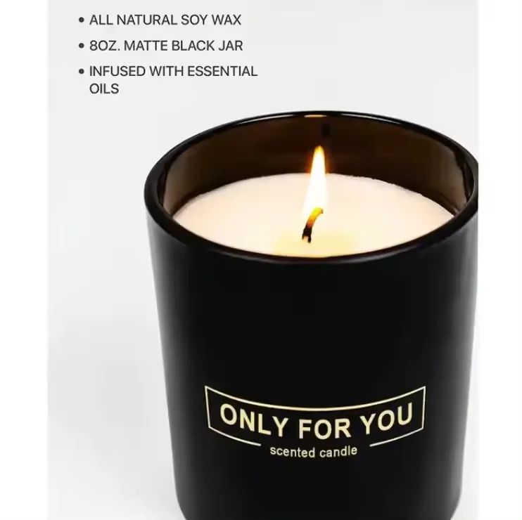 OEM factory directsupply Candy colored scented candle Soy Wax Cedar Lilac Scented Candle with Lids and Box for Home Aromatherapy