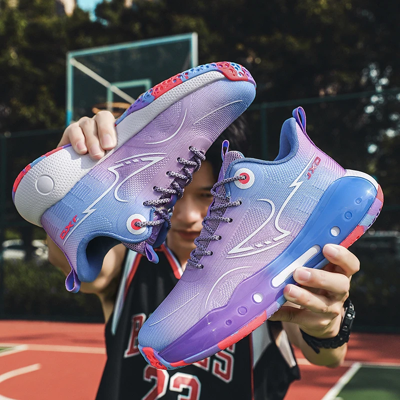 Wholesale High Quality Basketball Shoes Fashion Comfort Lace-up Men Jogging Sneakers