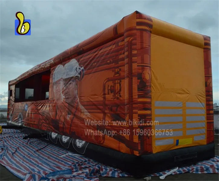 High quality inflatable fire truck, outdoor inflatable bouncers for sale