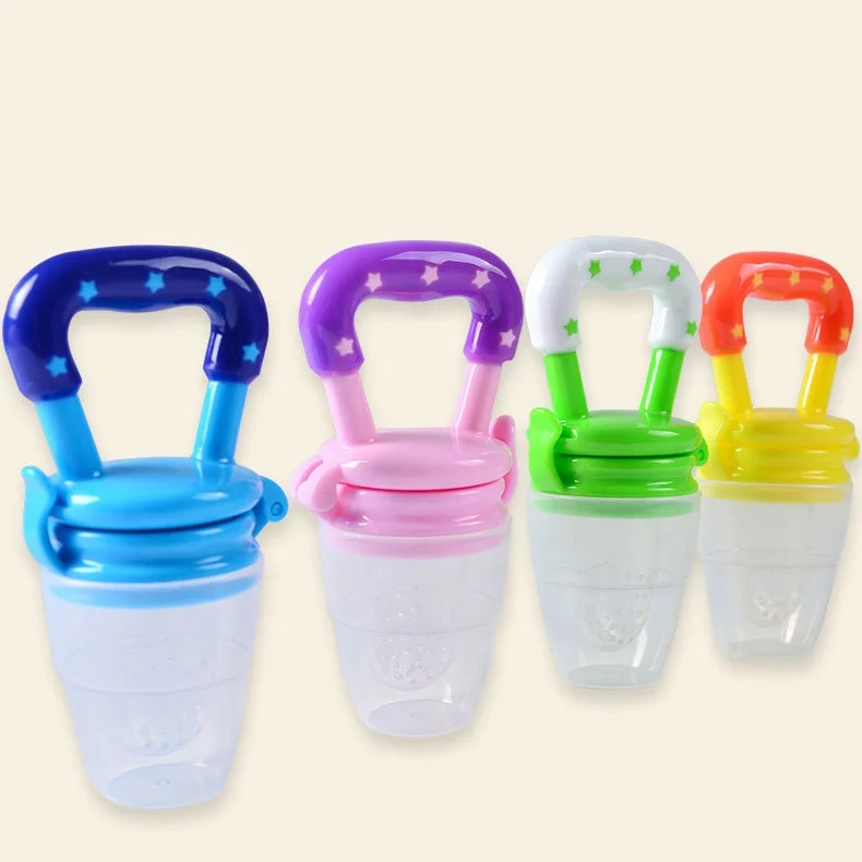 BPA-Free Soft Safe Silicone Pouches Silicone Baby Fresh Fruit Food Feeder Pacifier For Infant