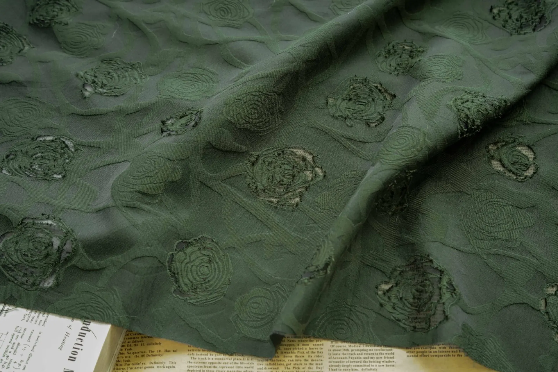 Brighter Italian Designer Fashion Position Flower Metallic Jacquard Fabric