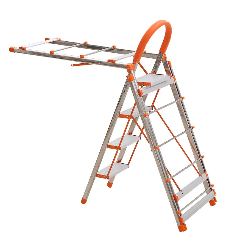 Home use with floor folding ladder, drying rack, wing shaped zigzag ladder, climbing ladder, folding rack