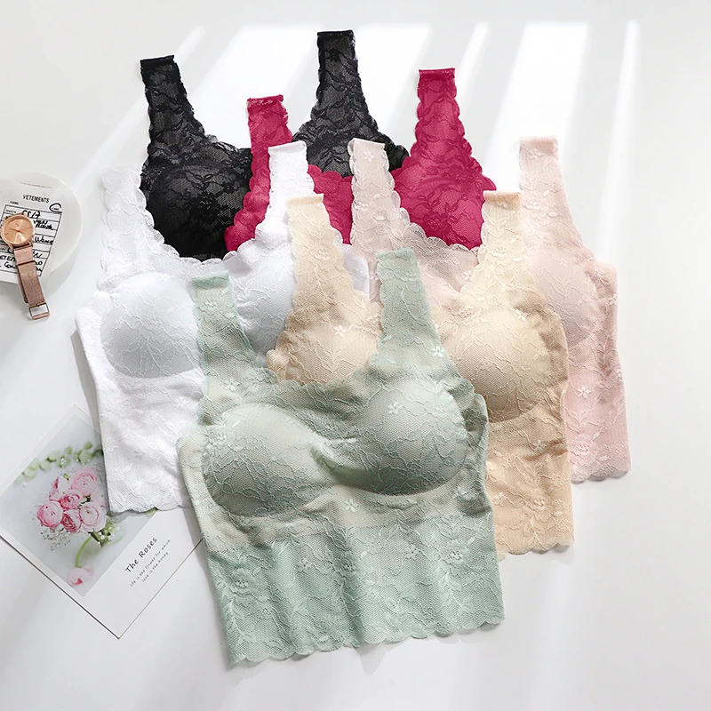Новый дизайн, Лидер продаж в Юго-Восточной Азии, женский бюстгальтер с мягкими чашечками, цельный бесшовный бюстгальтер, длинный кружевной бюстгальтер