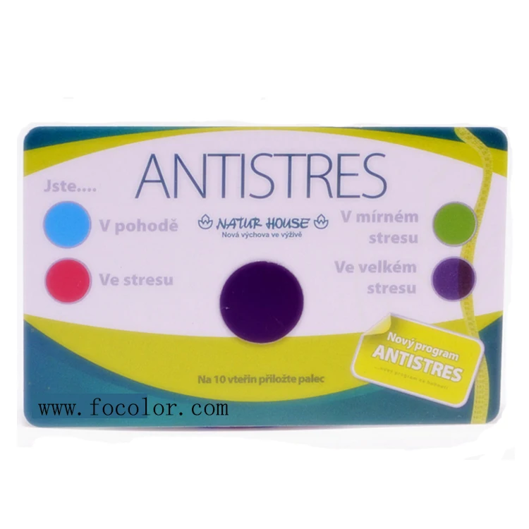 Customized Promotion Gife 0.76mm PVC Card Stress Mood Test Card