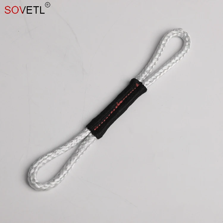 UHMWPE Rope with Loop Durabe Anti Cut Insertion Sewn Lightweight Cord 12 strands Strongest Material UHMWPE Continuous Loop