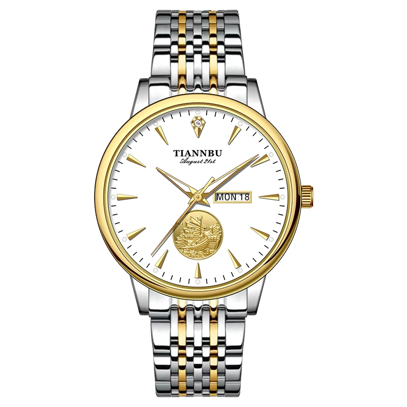 Quartz Watch Men Wristwatch Waterproof Golden Male Wrist Watch Man Top Brand Luxury Analog Watch