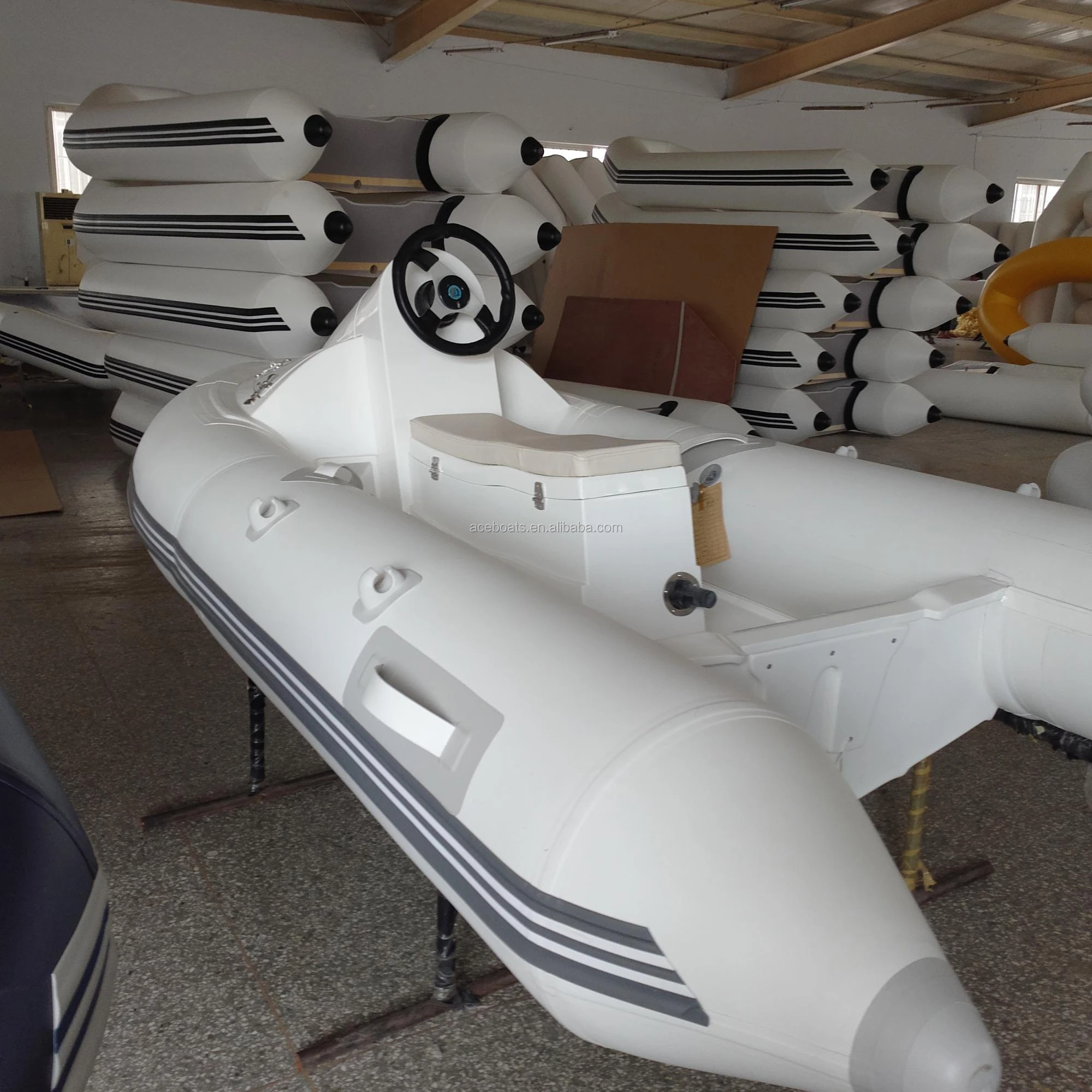 new style engine boat inflatable fiberglass boat RIB-300 with electric motor for sale