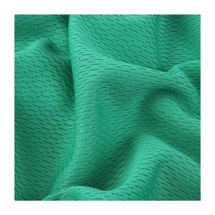 Spot 36s size Mitong mesh cloth 150g full polyester T-shirt sportswear bird eye mesh cloth quick drying fabric