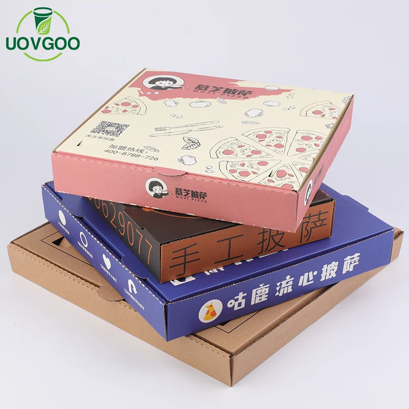 China manufacturers of pizza boxes portable box pizza carton colorful  pizza packaging boxes