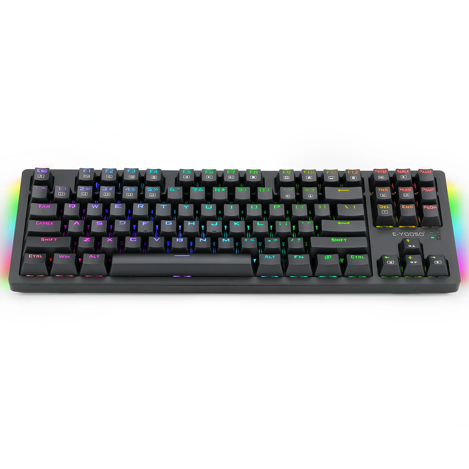  Заводская цена механическая Проводная клавиатура E-element K620 RGB с USB 104