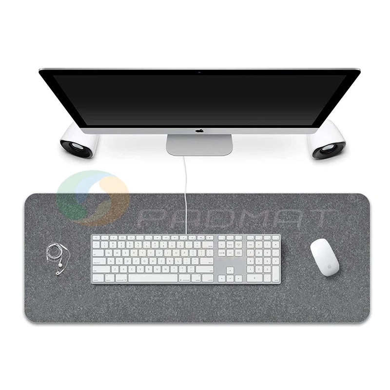 Hot Selling Felts Surface Desk Mat Non-slip Rubber Writing Mat for Mouse