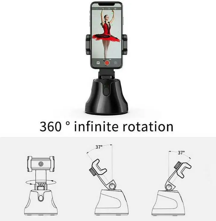 360 градусов держатель для отслеживания объекта AI панорамирование наклон умная съемка портрет отслеживание селфи