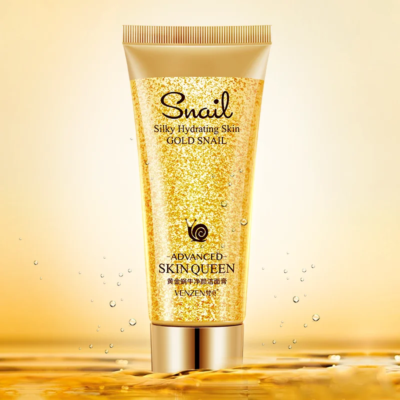 VENZEN Gold snail Facial Cleanser Whitening moisturizing natural cleansing cream skin care face wash
