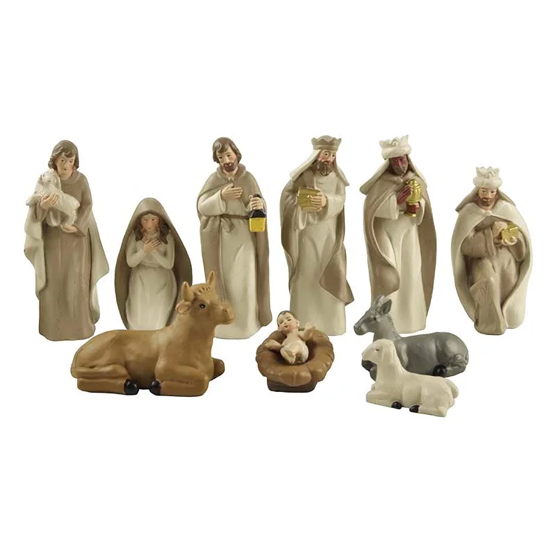 European nativity statue set Holy Family Maria Joseph Baby Catholic Religious Items(10pcs)