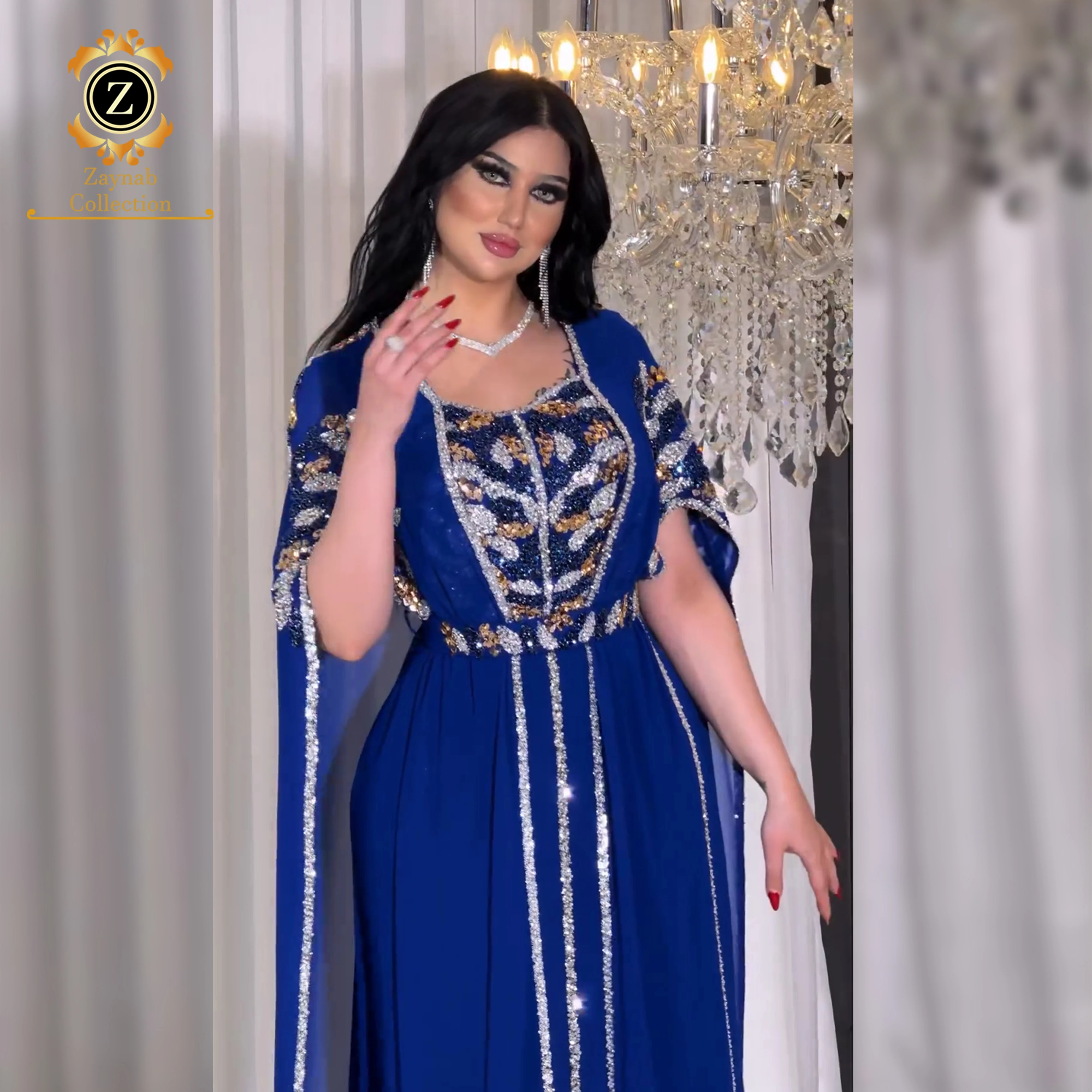 Zaynab элегантная Абая оптовая продажа Дубай-элеганте абайя мусульманская мода джалабия