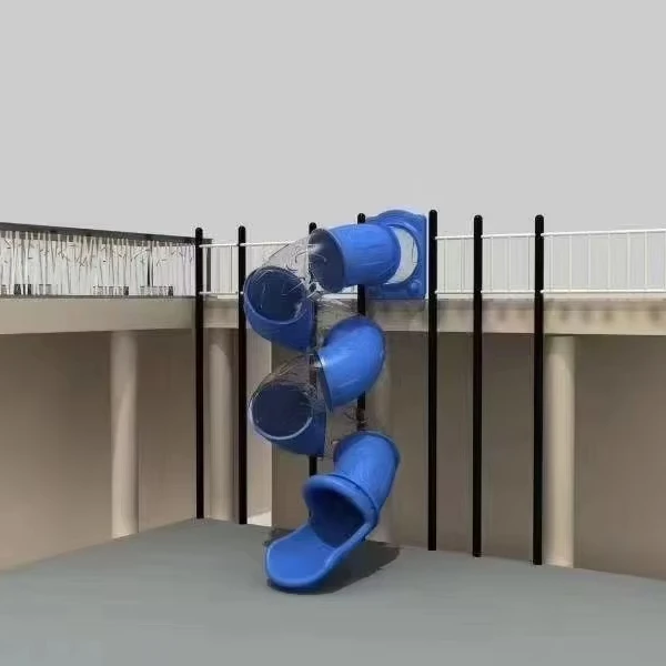 Best Selling Plastic Closed Curve Slide Indoor Bedroom Slide Outdoor Backyard Balcony Closed Plastic Slide for Kids and Adults