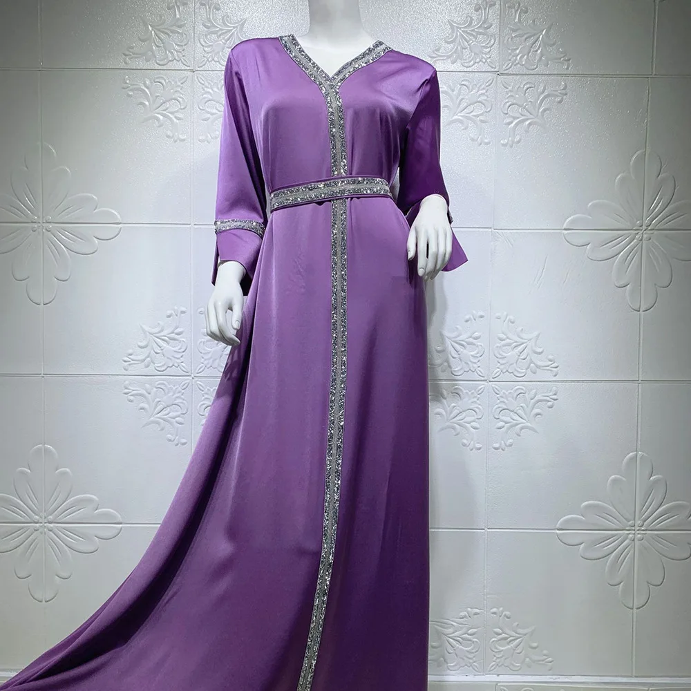 Customize New Style fashion luxe custom turkey Women Evening Dresses Muslim abaya dubai 2021