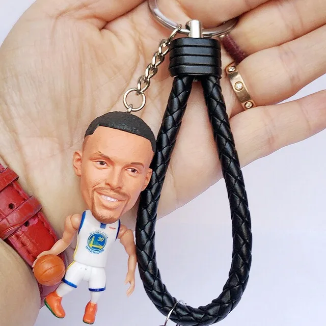 Keychain PVC Figures James Curry Durant Harden Irving basketball Pendant Collect action figures toys Car Key Chain