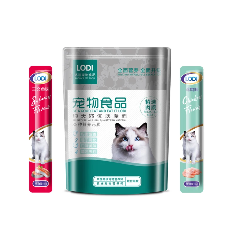 Кошачьи полоски курица рыба питательное свежее мясо влажный корм кошачьи закуски которые кошки любят есть