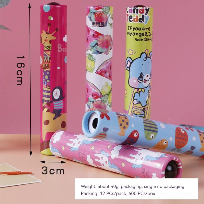 Custom Classic Educational Entertaining Magical Magic Rotating Cartoon Colored World Telescope Classic Kaleidoscope Toy For Gift