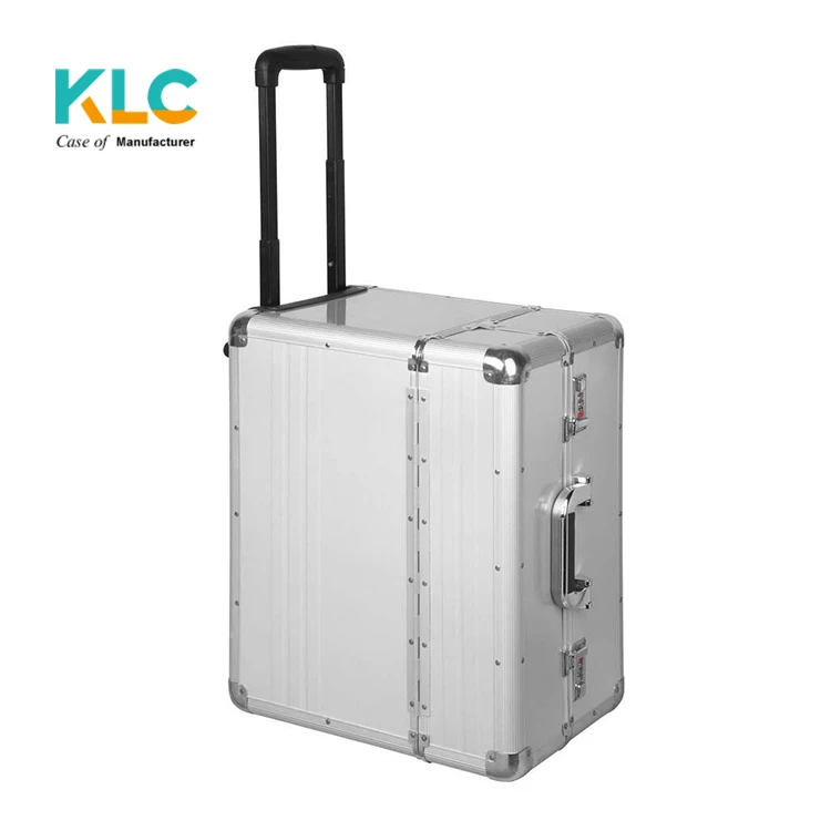 Aluminum Hairdresser tool box rolling tool case barber tool box with wheel